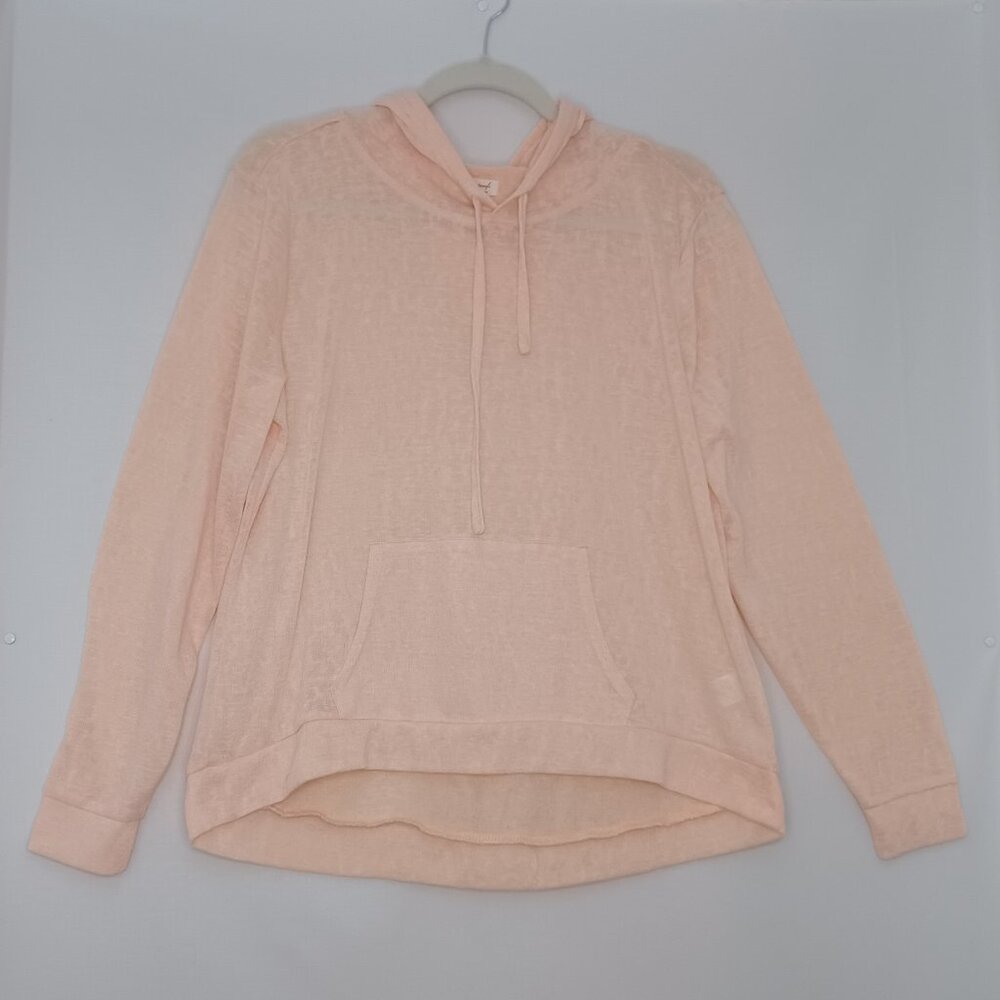 WeatherProof Sheer Lightweight Peach Color Hoodie w/ Kangaroo‎ Pocket Size Med